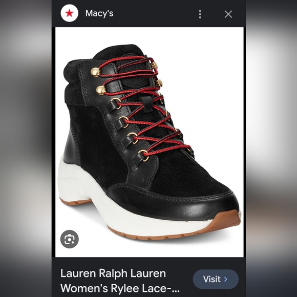 NWT Rylee hiker by Ralph Lauren size 6 blackwhite - Picture 8 of 8